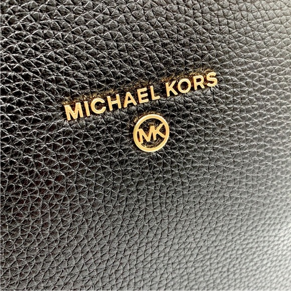 Michael Kors Black Pebbled Leather Backpack with Gold Hardware main image 3